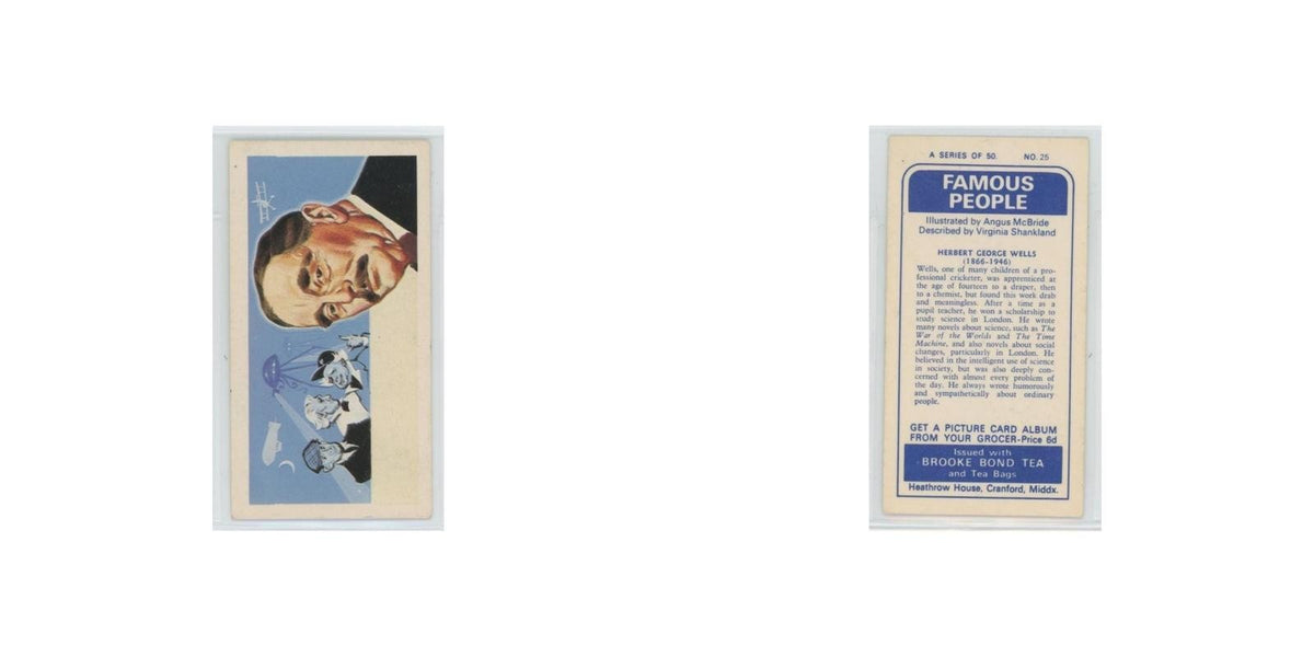 1969 Brooke Bond Famous People Herbert George Wells #25