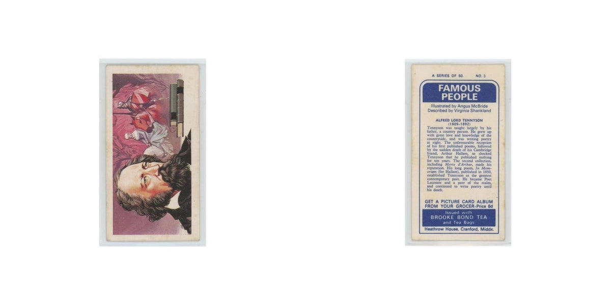 1969 Brooke Bond Famous People Alfred Lord Tennyson #3