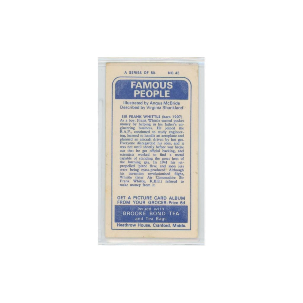 1969 Brooke Bond Famous People Sir Frank Whittle #43