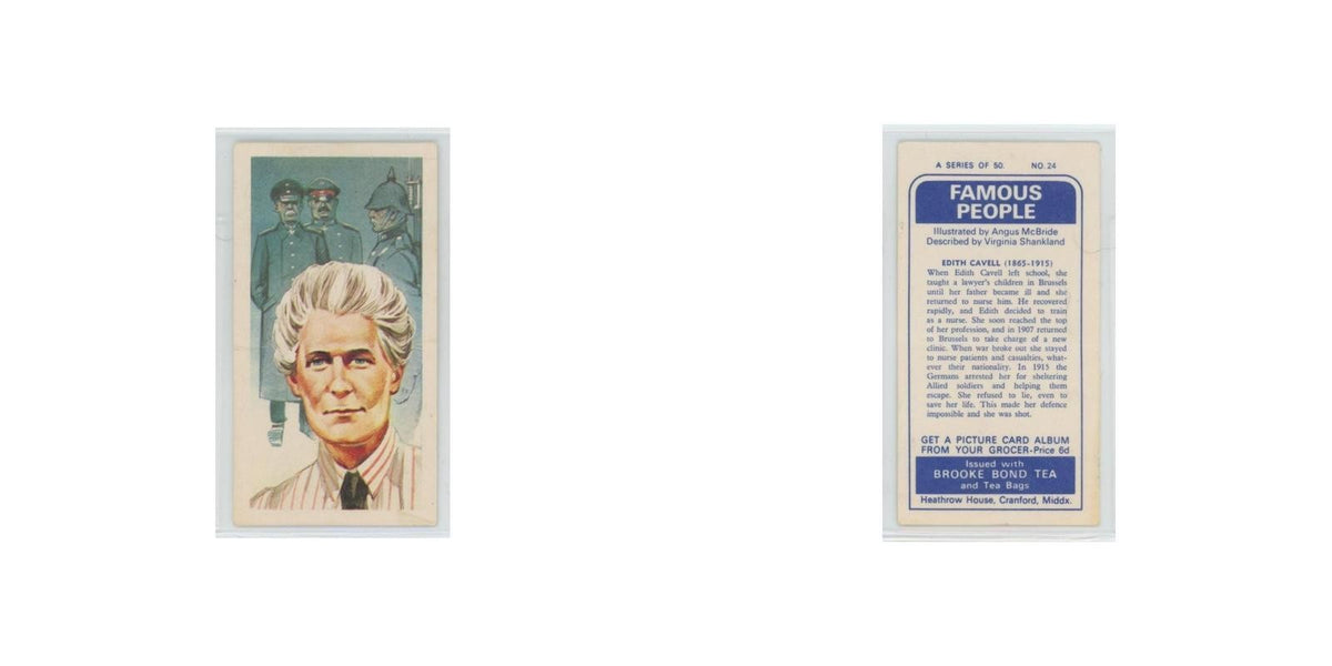 1969 Brooke Bond Famous People Edith Cavell #24