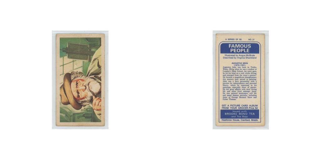 1969 Brooke Bond Famous People Augustus John #31