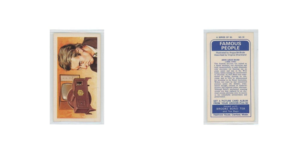 1969 Brooke Bond Famous People John Logie Baird #36