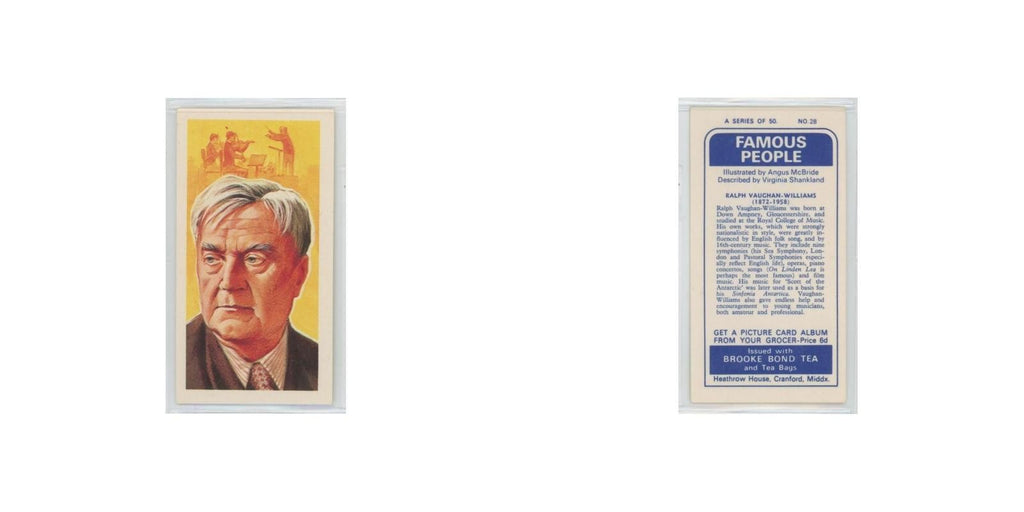 1969 Brooke Bond Famous People Ralph Vaughan Williams #28