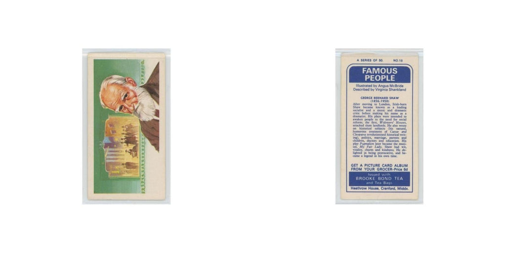 1969 Brooke Bond Famous People George Bernard Shaw #18