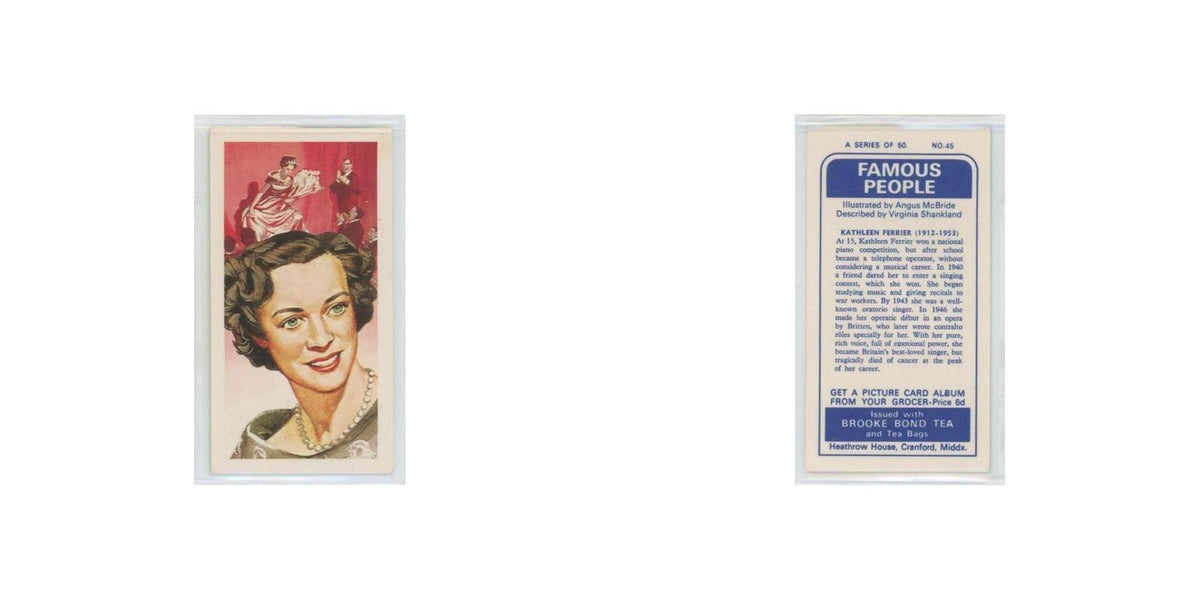 1969 Brooke Bond Famous People Kathleen Ferrier #45