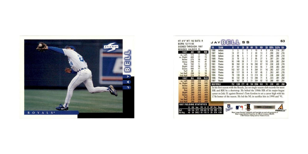 1998 Score Jay Bell Baseball Cards #63