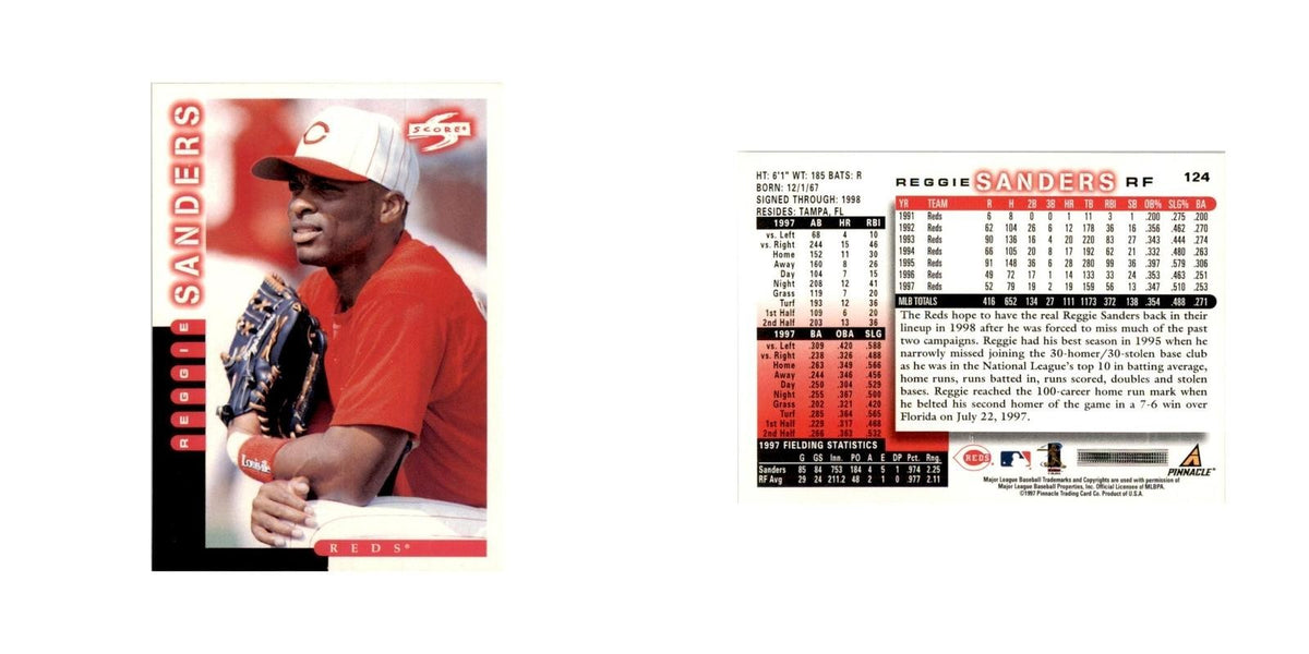 1998 Score Reggie Sanders Baseball Cards #124