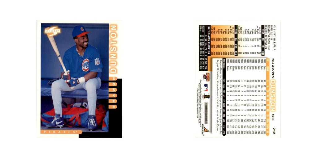 1998 Score Shawon Dunston Baseball Cards #212