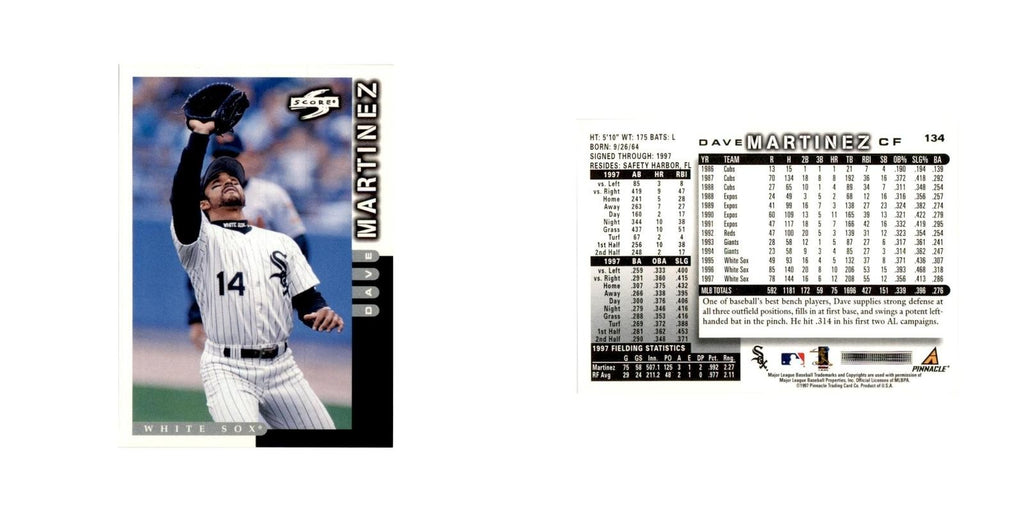 1998 Score Dave Martinez Baseball Cards #134