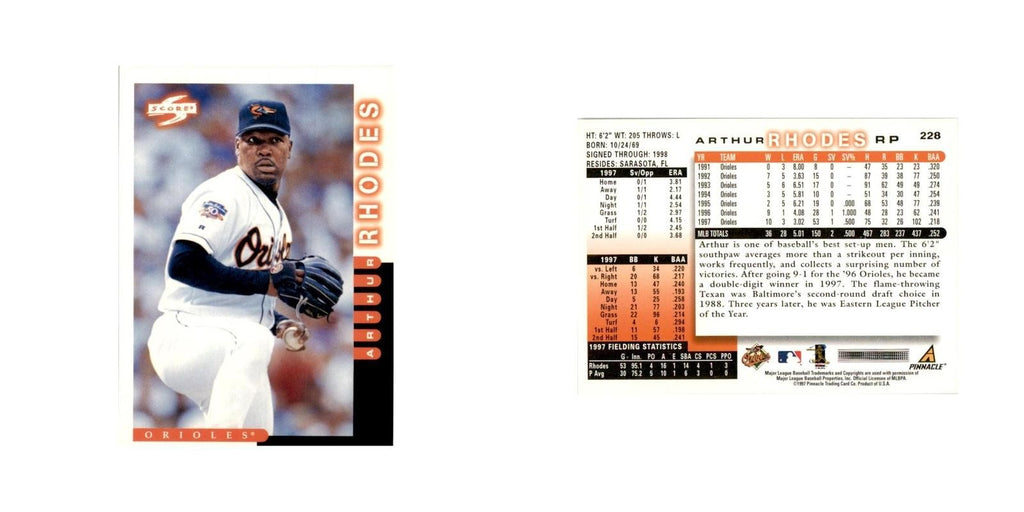 1998 Score Arthur Rhodes Baseball Cards #228