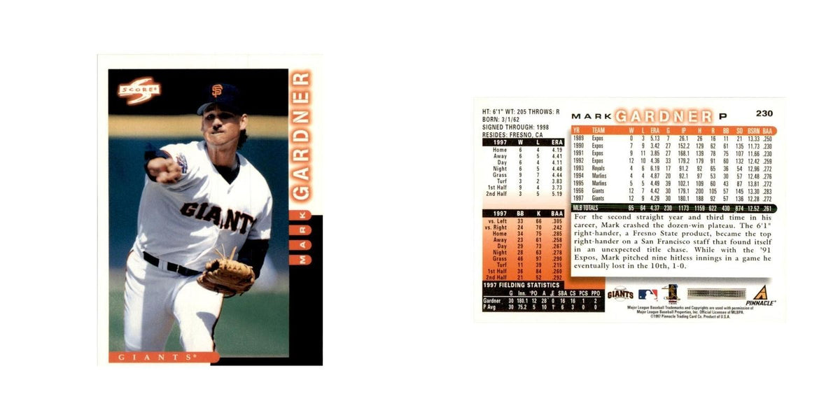 1998 Score Mark Gardner Baseball Cards #230