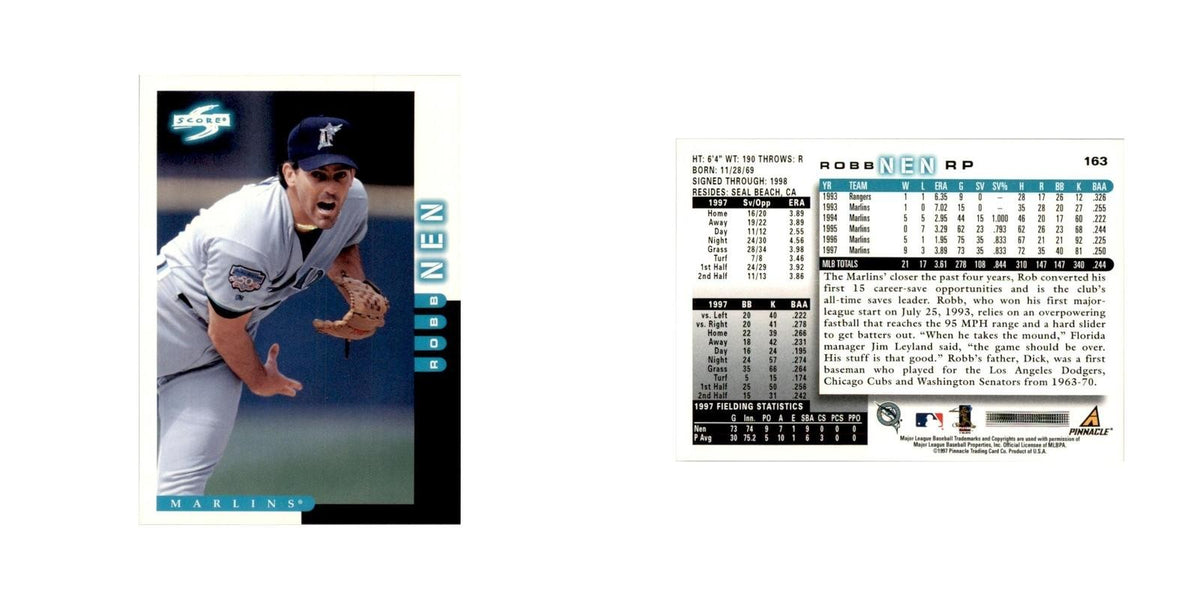 1998 Score Robb Nen Baseball Cards #163