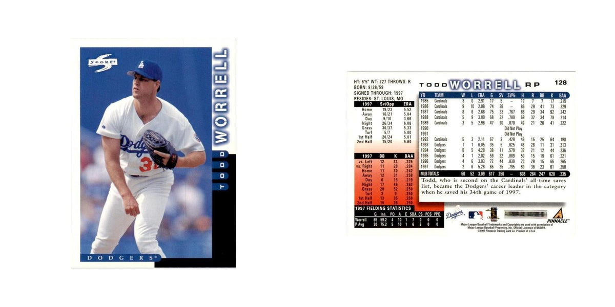 1998 Score Todd Worrell Baseball Cards #128