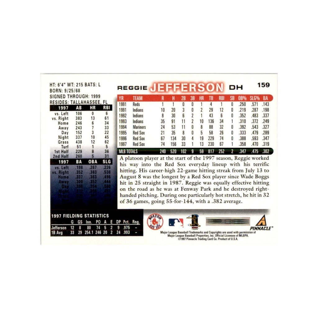 1998 Score Reggie Jefferson Baseball Cards #159