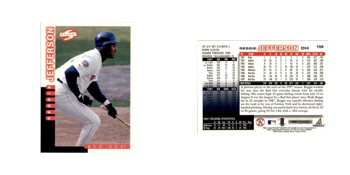 1998 Score Reggie Jefferson Baseball Cards #159