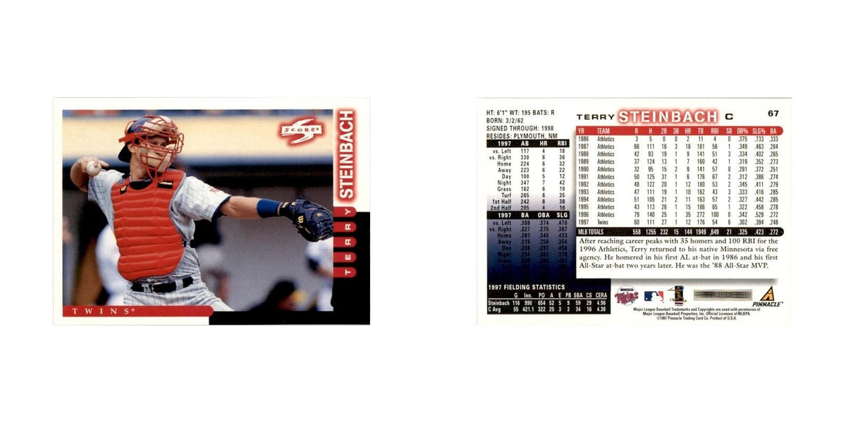 1998 Score Terry Steinbach Baseball Cards #67