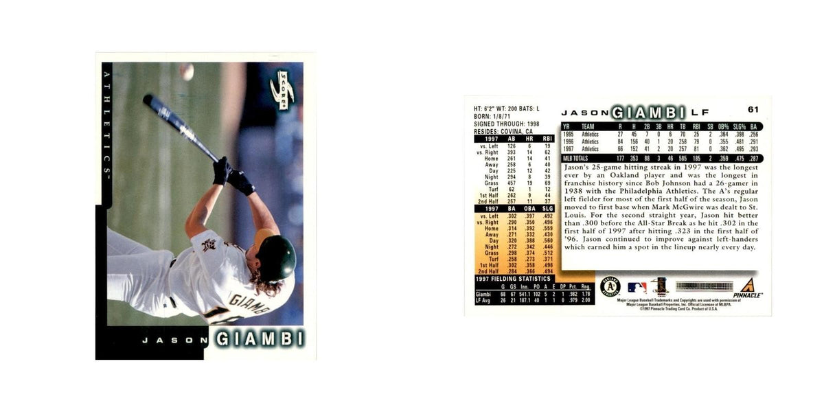 1998 Score Jason Giambi Baseball Cards #61