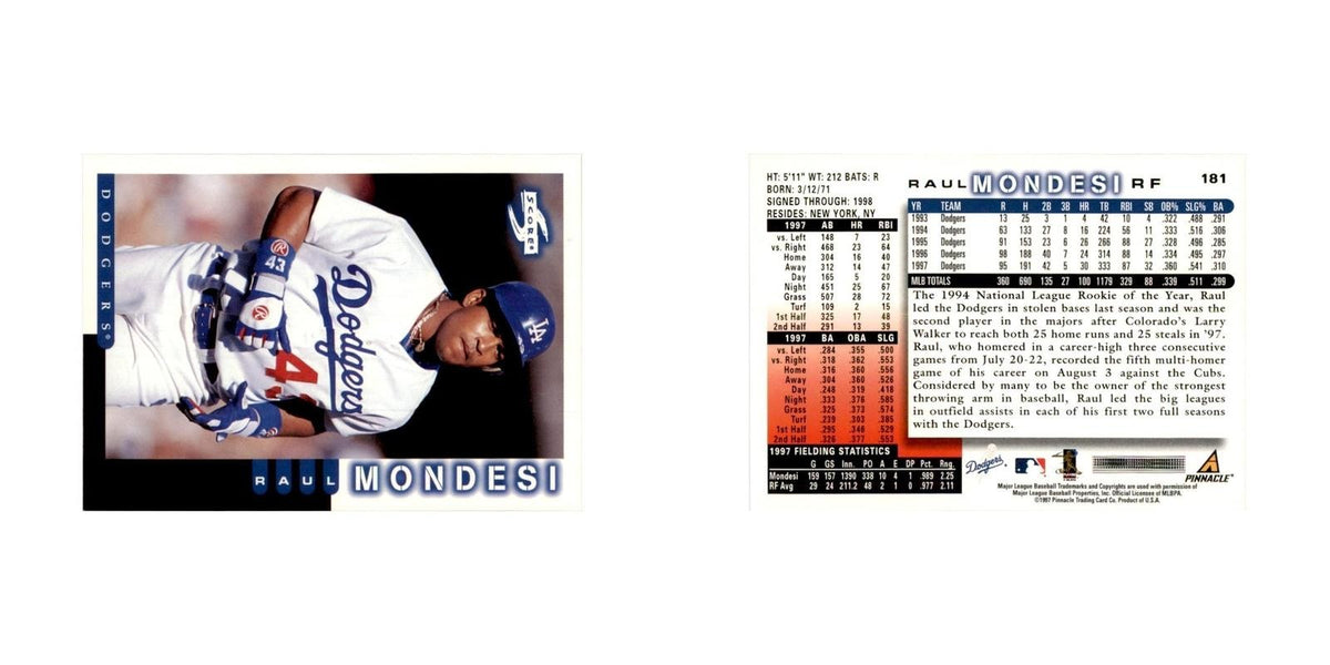 1998 Score Raul Mondesi Baseball Cards #181