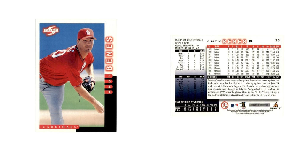 1998 Score Andy Benes Baseball Cards #23