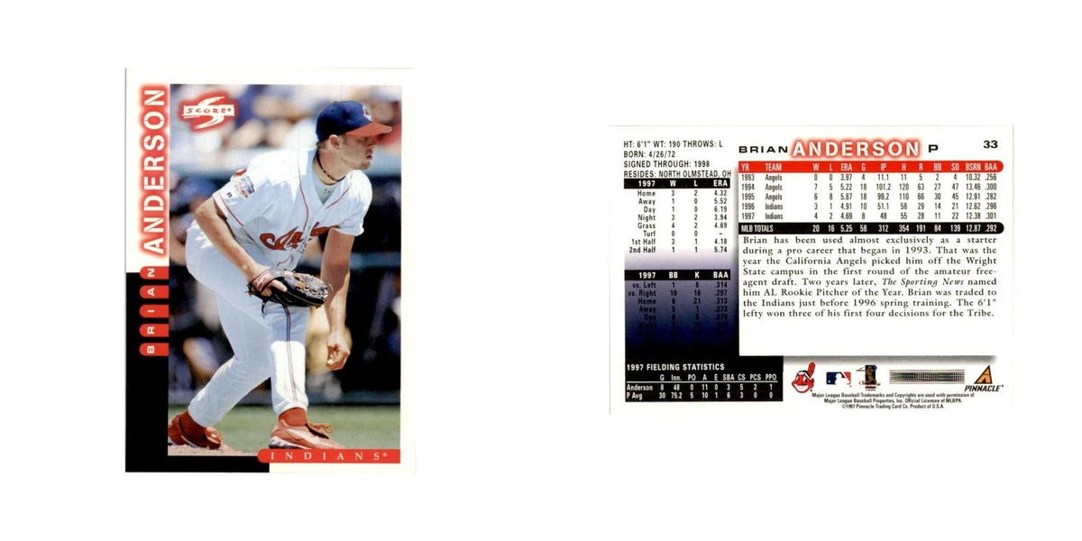 1998 Score Brian Anderson Baseball Cards #33