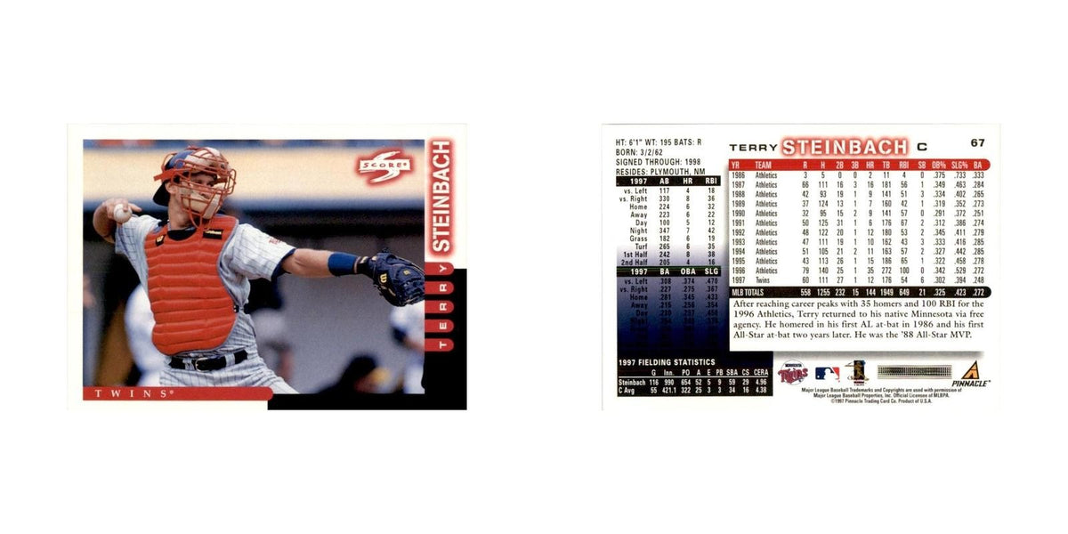 1998 Score Terry Steinbach Baseball Cards #67