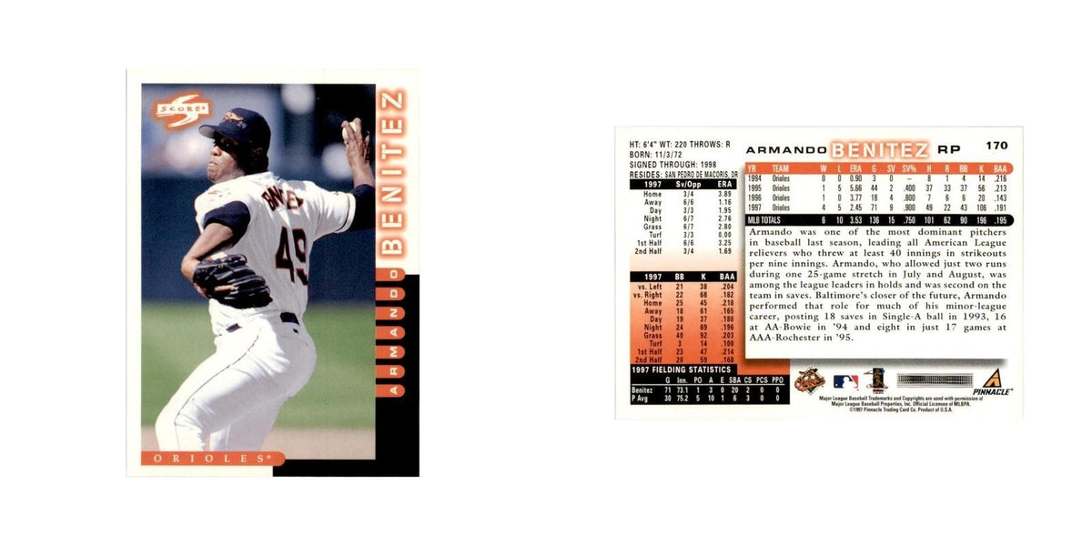 1998 Score Armando Benitez Baseball Cards #170