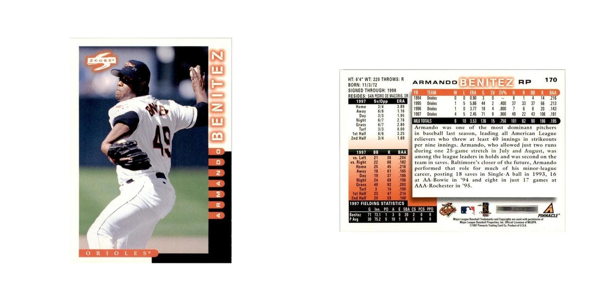 1998 Score Armando Benitez Baseball Cards #170