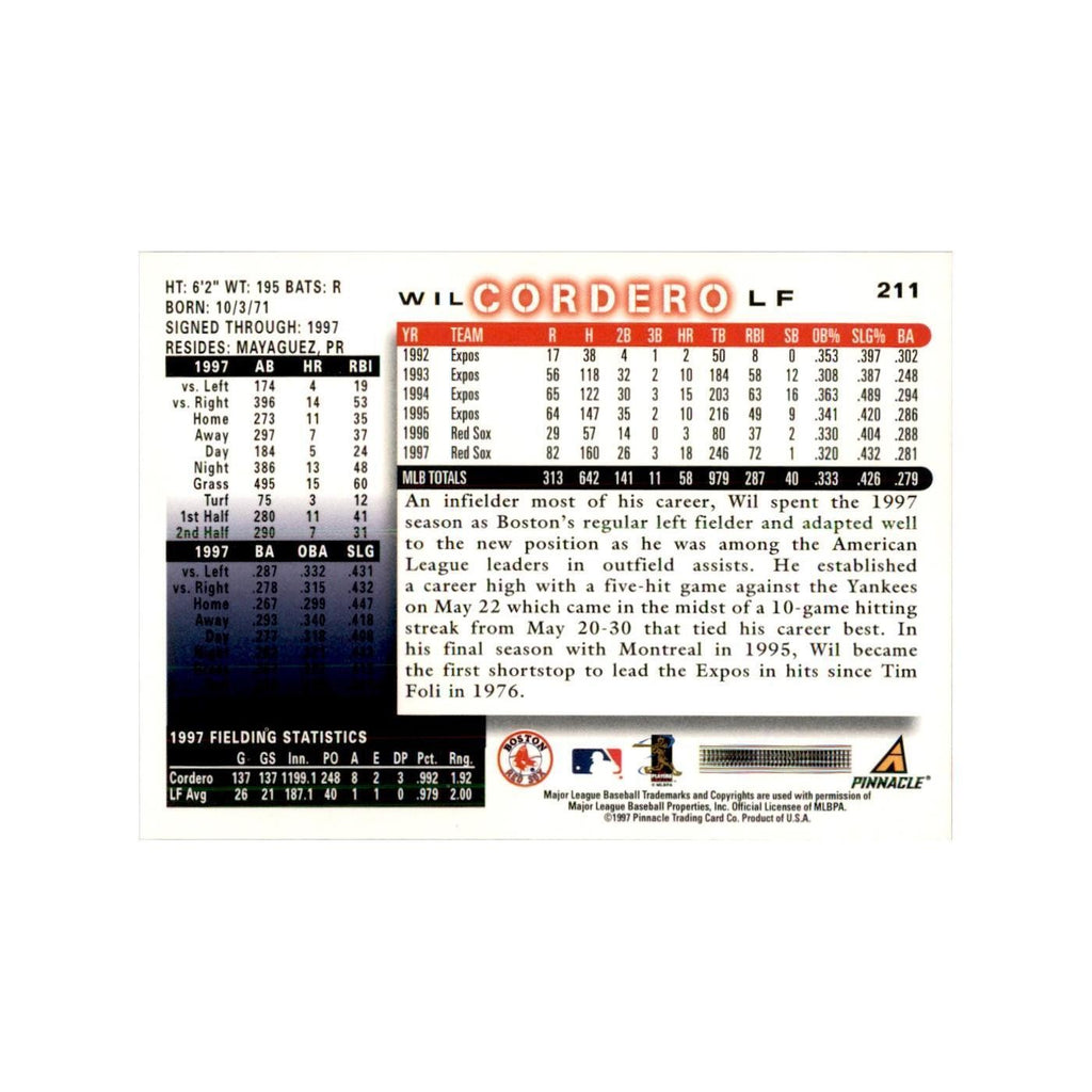 1998 Score Wil Cordero Baseball Cards #211