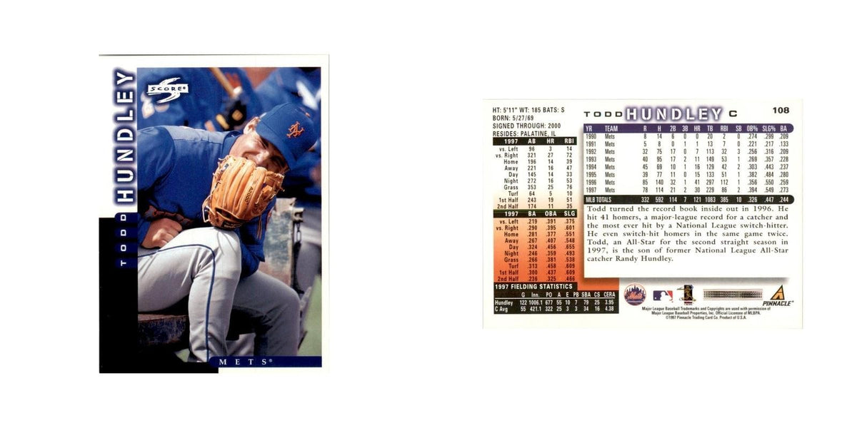 1998 Score Todd Hundley Baseball Cards #108