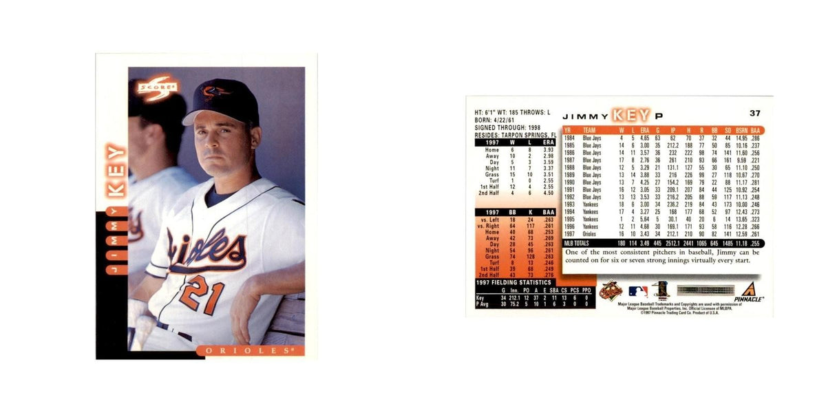 1998 Score Jimmy Key Baseball Cards #37