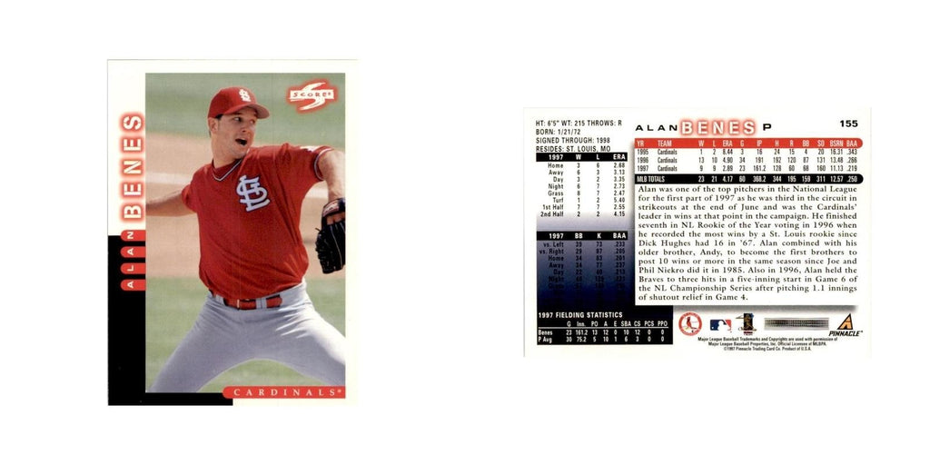 1998 Score Alan Benes Baseball Cards #155