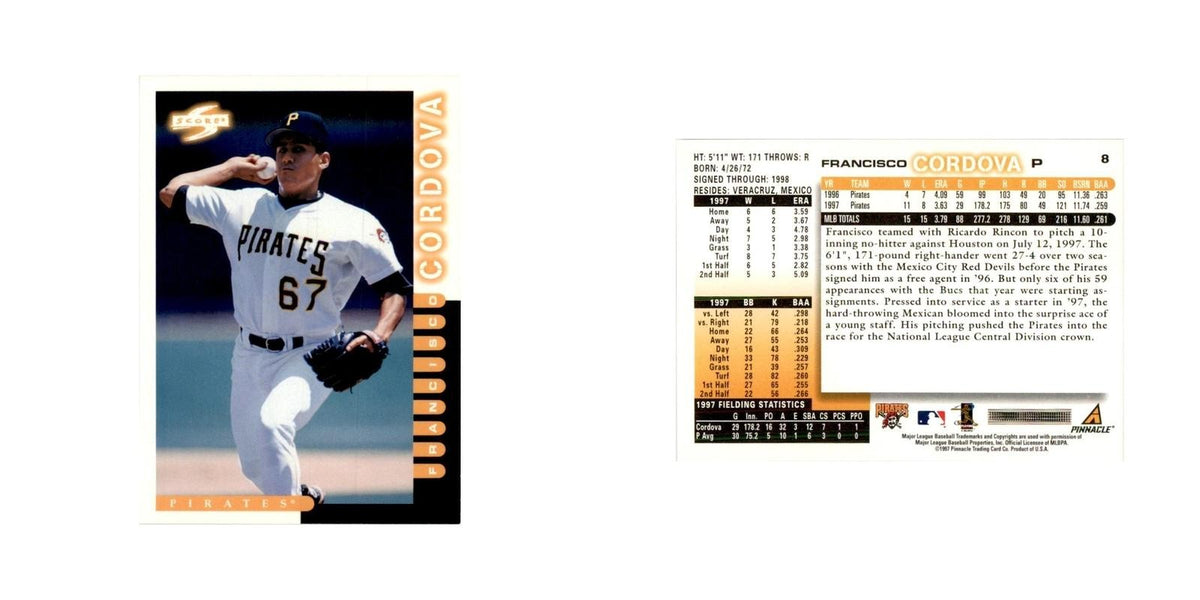1998 Score Francisco Cordova Baseball Cards #8