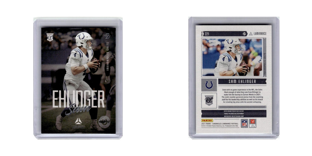 Sam Ehlinger Rookie 2021 Panini Chronicles Luminance #221 Indianapolis Colts NM