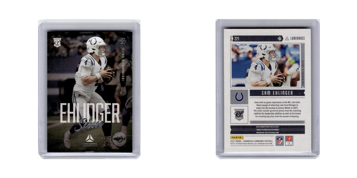 Sam Ehlinger Rookie 2021 Panini Chronicles Luminance #221 Indianapolis Colts NM