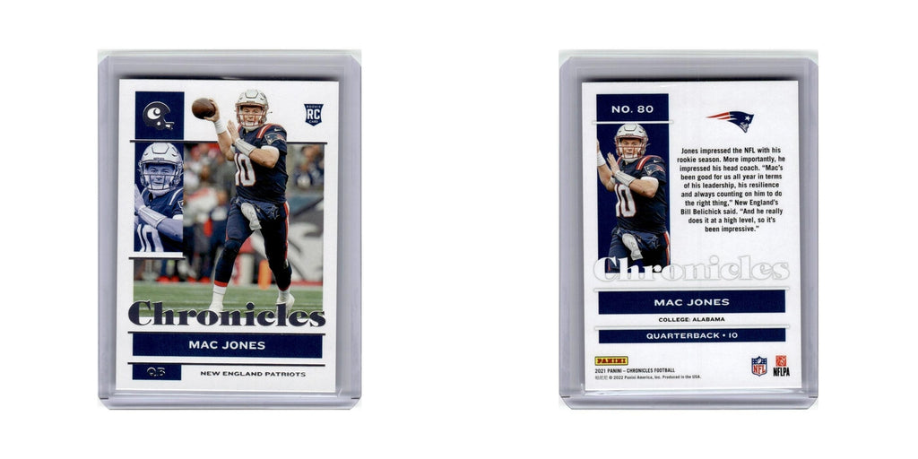 Mac Jones Rookie 2021 Panini Chronicles #80 New England Patriots NM