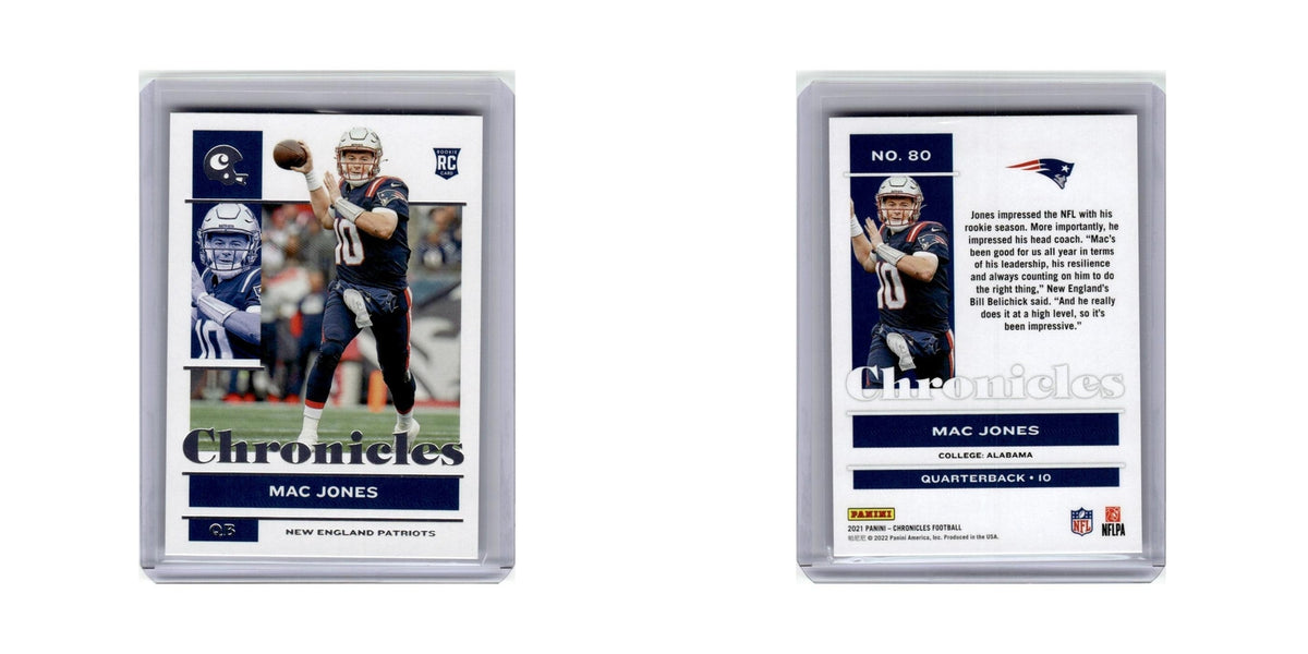 Mac Jones Rookie 2021 Panini Chronicles #80 New England Patriots NM