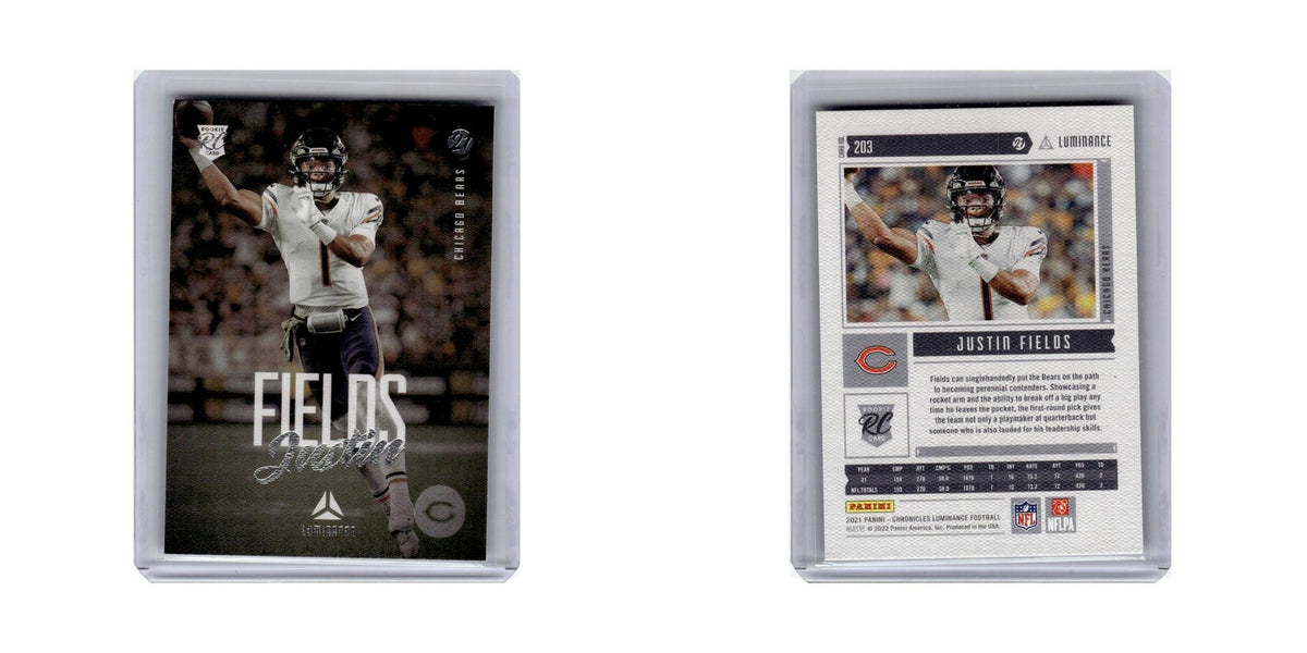 Justin Fields Rookie 2021 Panini Chronicles Luminance #203 Chicago Bears NM