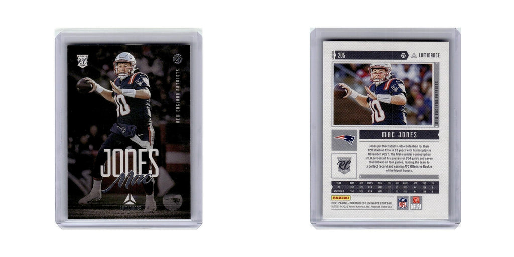 Mac Jones Rookie 2021 Panini Chronicles Luminance #205 New England Patriots NM