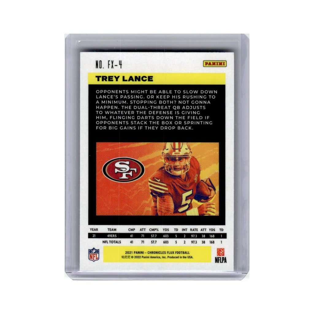 Trey Lance 2021 Panini Chronicles Flux Rookies #FX-4 San Francisco 49ers NM