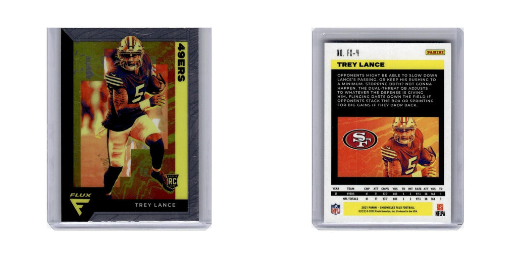 Trey Lance 2021 Panini Chronicles Flux Rookies #FX-4 San Francisco 49ers NM