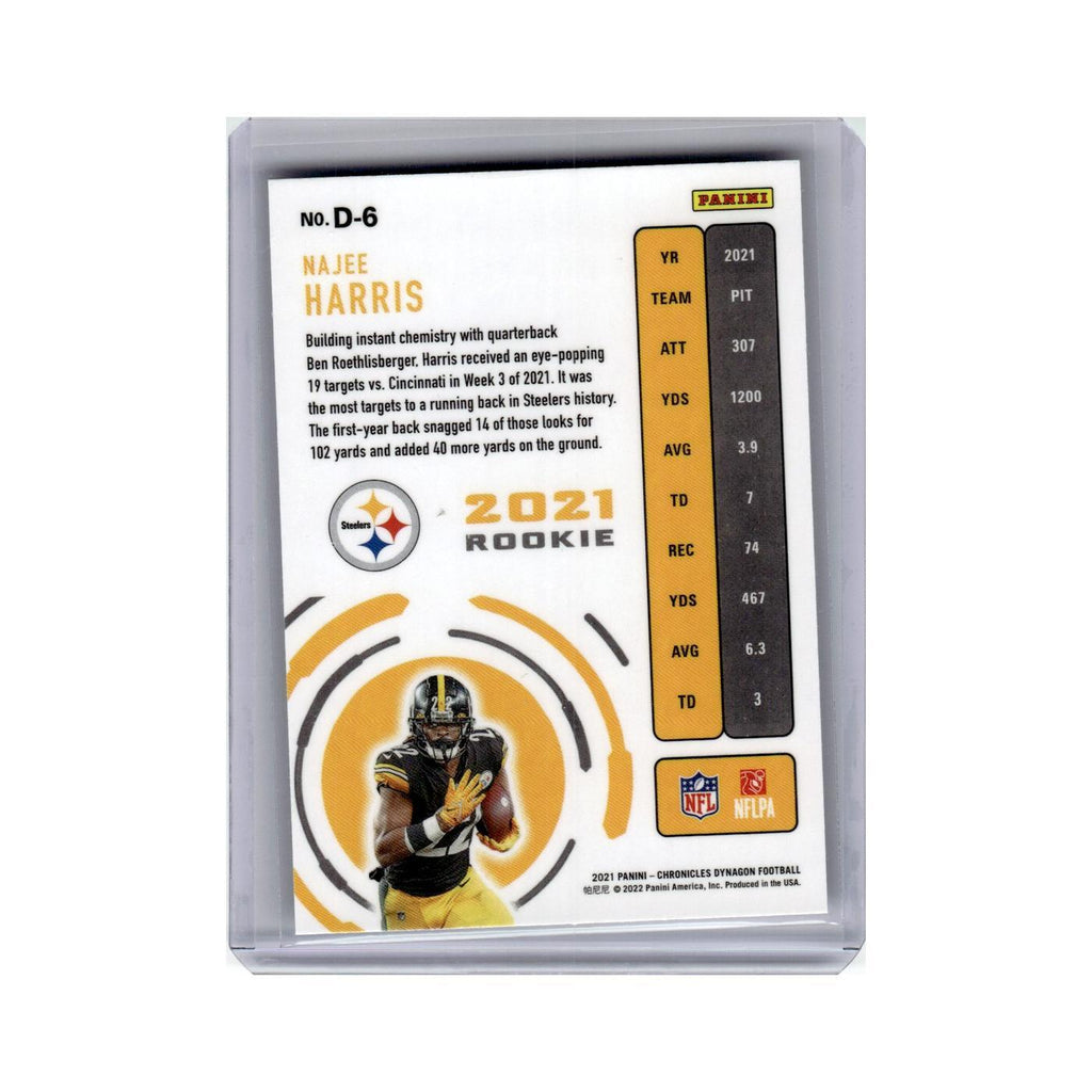 Najee Harris 2021 Panini Chronicles Dynagon Rookies #D-6 Pittsburgh Steelers NM
