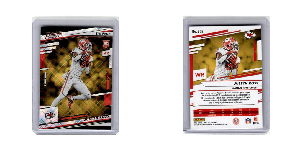 Justyn Ross Rookie 2022 Panini Prestige Xtra Points #322 Kansas City Chiefs NM