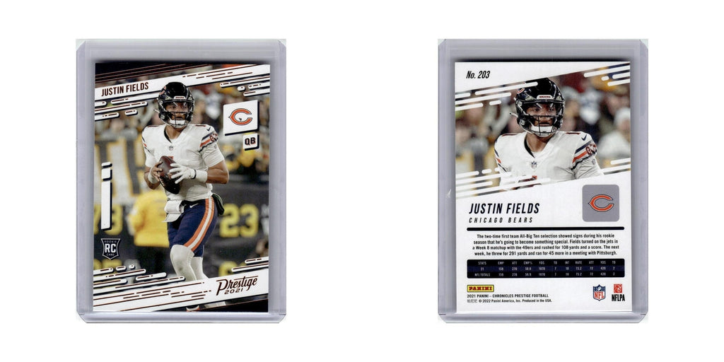 Justin Fields Rookie 2021 Panini Prestige #203 Chicago Bears Football Card NM