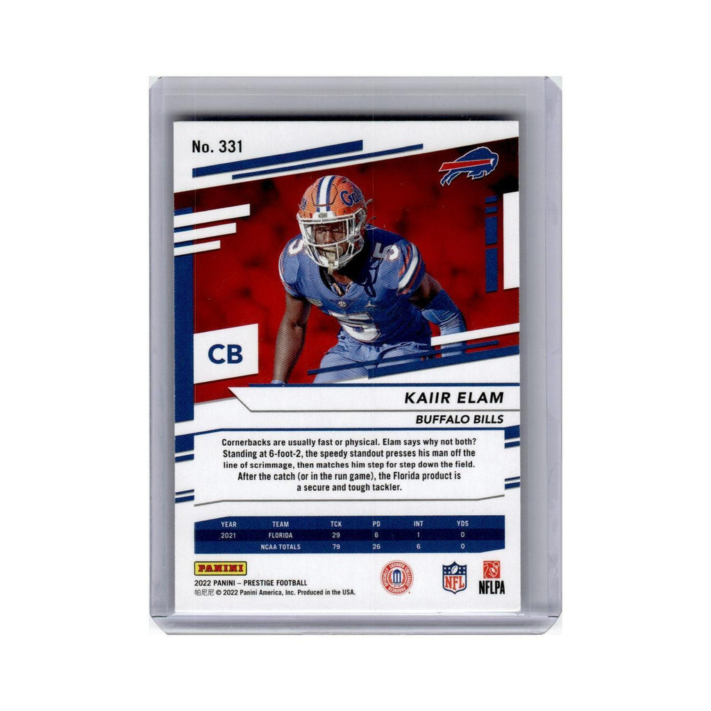 Kaiir Elam Rookie 2022 Panini Prestige Xtra Points #331 Buffalo Bills NM