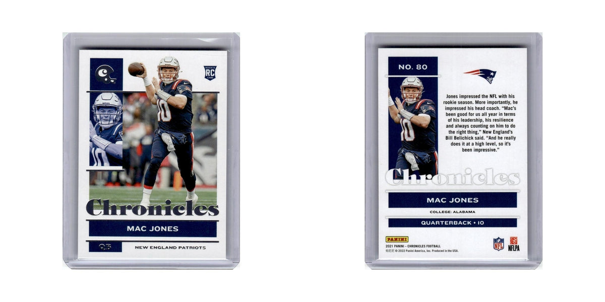 Mac Jones Rookie 2021 Panini Chronicles #80 New England Patriots NM