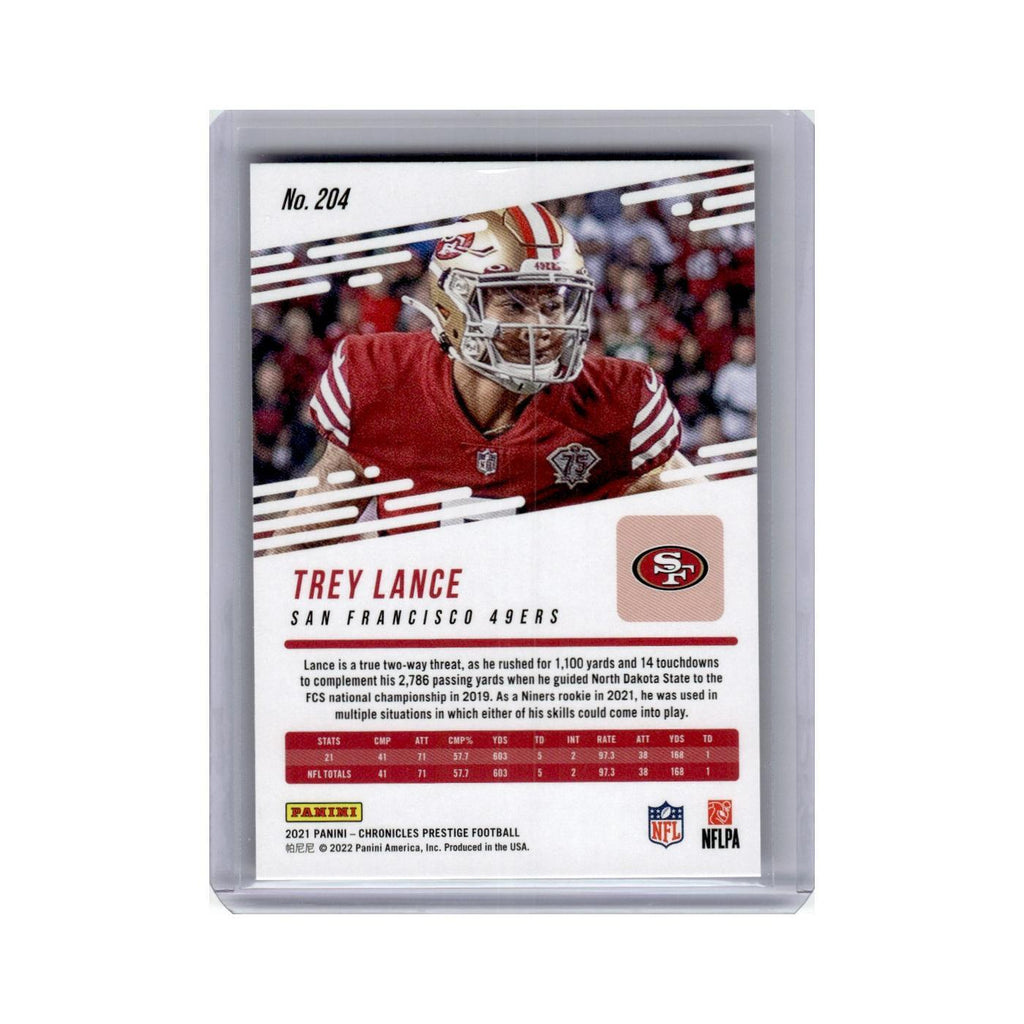 Trey Lance Rookie 2021 Panini Prestige #204 San Francisco 49ers Football Card NM