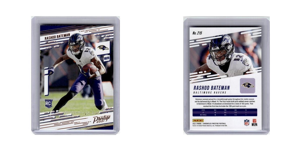 Rashod Bateman Rookie 2021 Panini Prestige #215 Baltimore Ravens NM