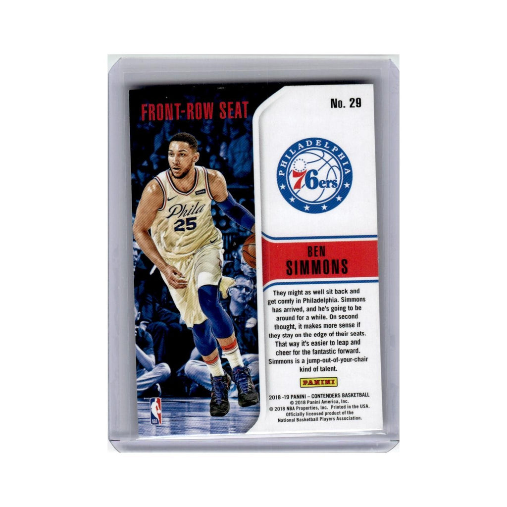 Ben Simmons 2018 Panini Contenders Front Row Seat #29 Philadelphia 76ers NM