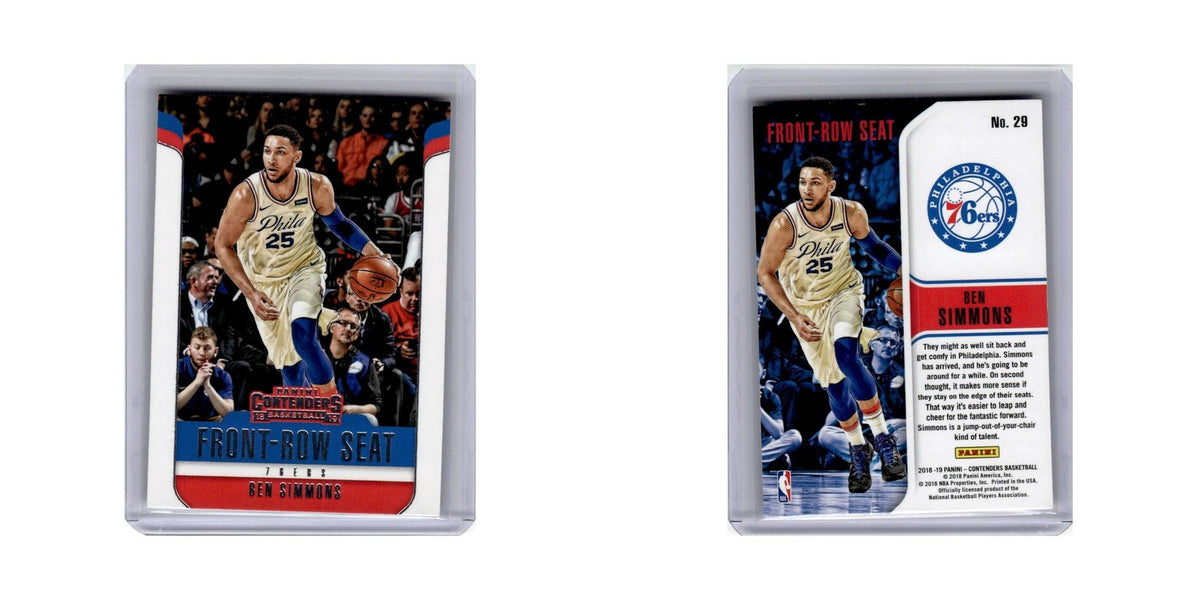 Ben Simmons 2018 Panini Contenders Front Row Seat #29 Philadelphia 76ers NM