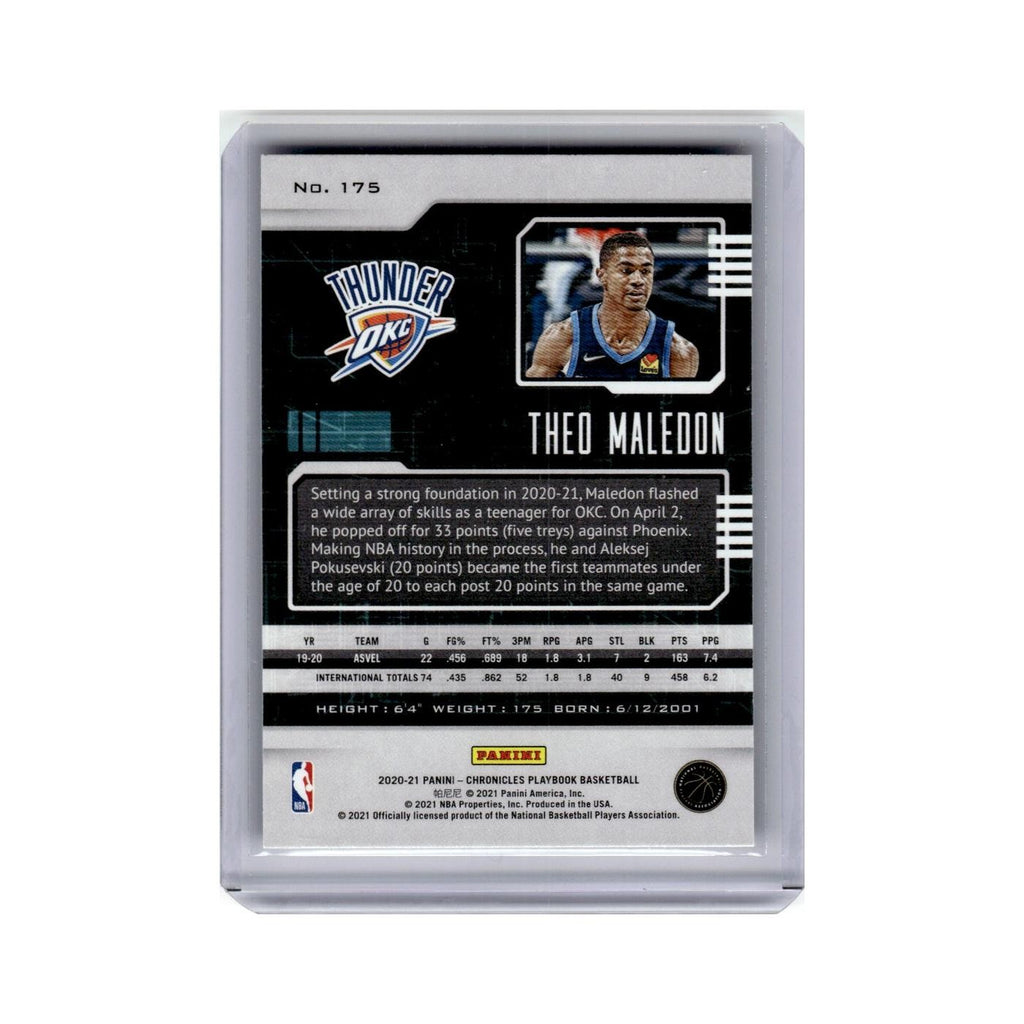 Theo Maledon Rookie 2020 Panini Chronicles Playbook #175 Thunder NM